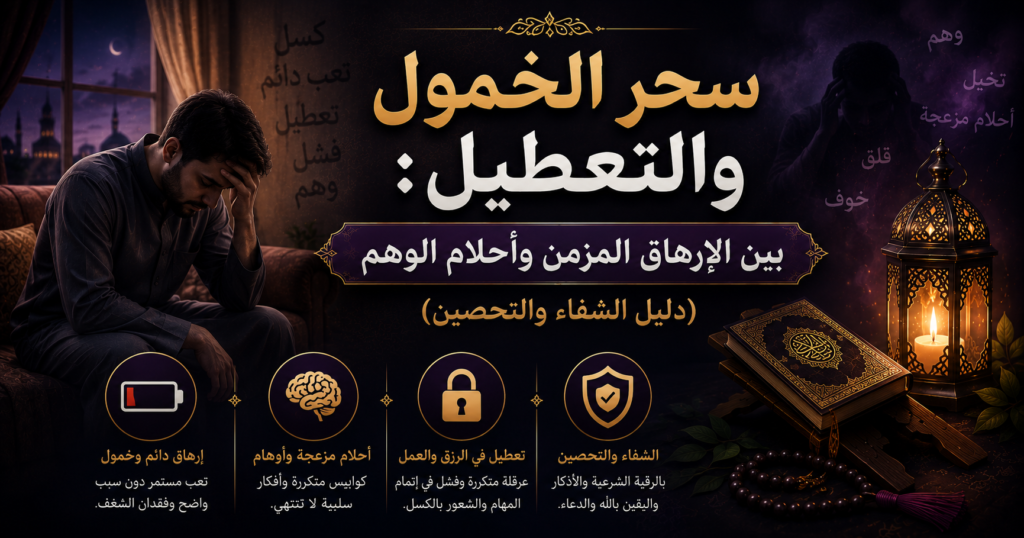 سحر الخمول والتعطيل: بين الإرهاق المزمن وأحلام الوهم (دليل الشفاء والتحصين)