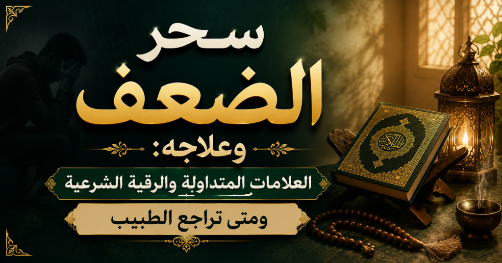 سحر الضعف وعلاجه: العلامات المتداولة والرقية الشرعية