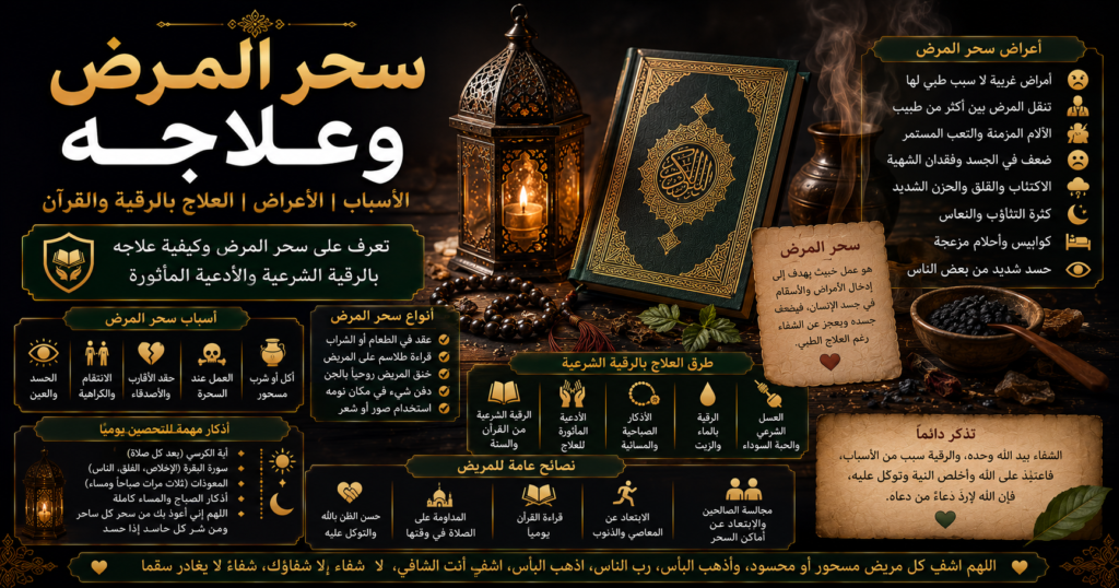 سحر المرض وعلاجه بالرقية الشرعية والتحصين