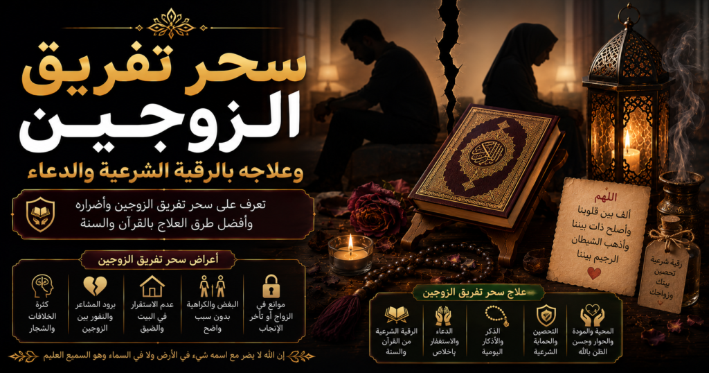 سحر تفريق الزوجين وعلاجه بالرقية الشرعية والتحصين
