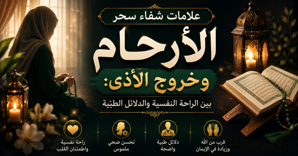 علامات شفاء سحر الأرحام وخروج الأذى: بين الراحة النفسية والدلائل الطبية