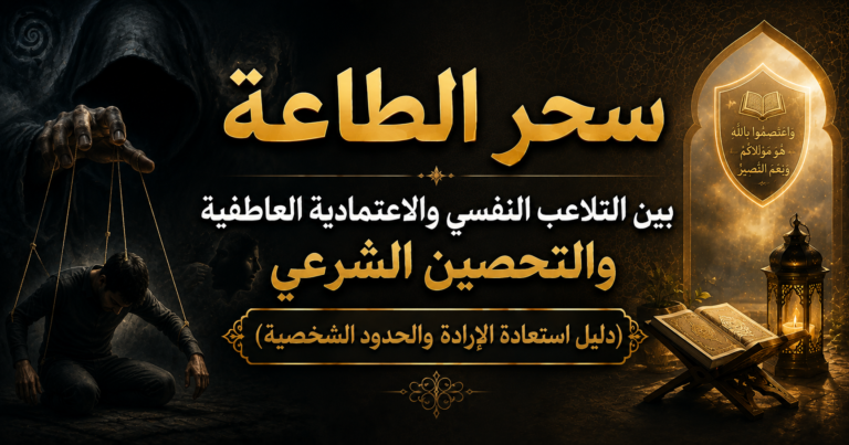 سحر الطاعة بين التلاعب النفسي والاعتمادية العاطفية والتحصين الشرعي (دليل استعادة الإرادة والحدود الشخصية)